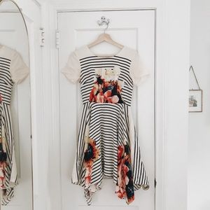 Anthropologie Satin Midi Cocktail Dress